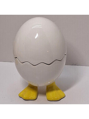 Bella Casa by Ganz Two Piece Cracked Egg Just Ducky Bowl Candy /Trinket Box